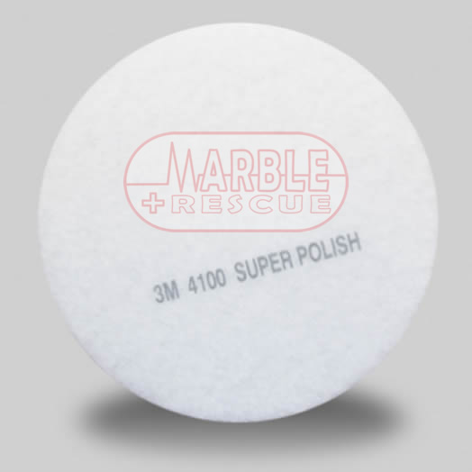 3M WHITE PAD 17 INCH Marble Rescue Stone Restoration, Maintenance & Protection Specialist